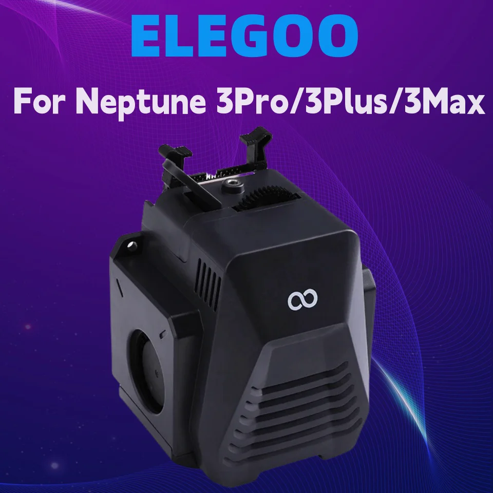 

ELEGOO 3D Printer Extruder for Neptune 3 Pro/Plus/Max 3D Printer Fully Assemble Dual-Gear Direct Drive Extruder Official