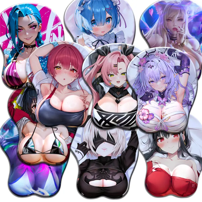 

Wrist Rest 3D boobs Soft and Smooth Silicone Mouse Pad Game Anime Fan Art Computer Peripherals for Gaming,Office Work mat pad