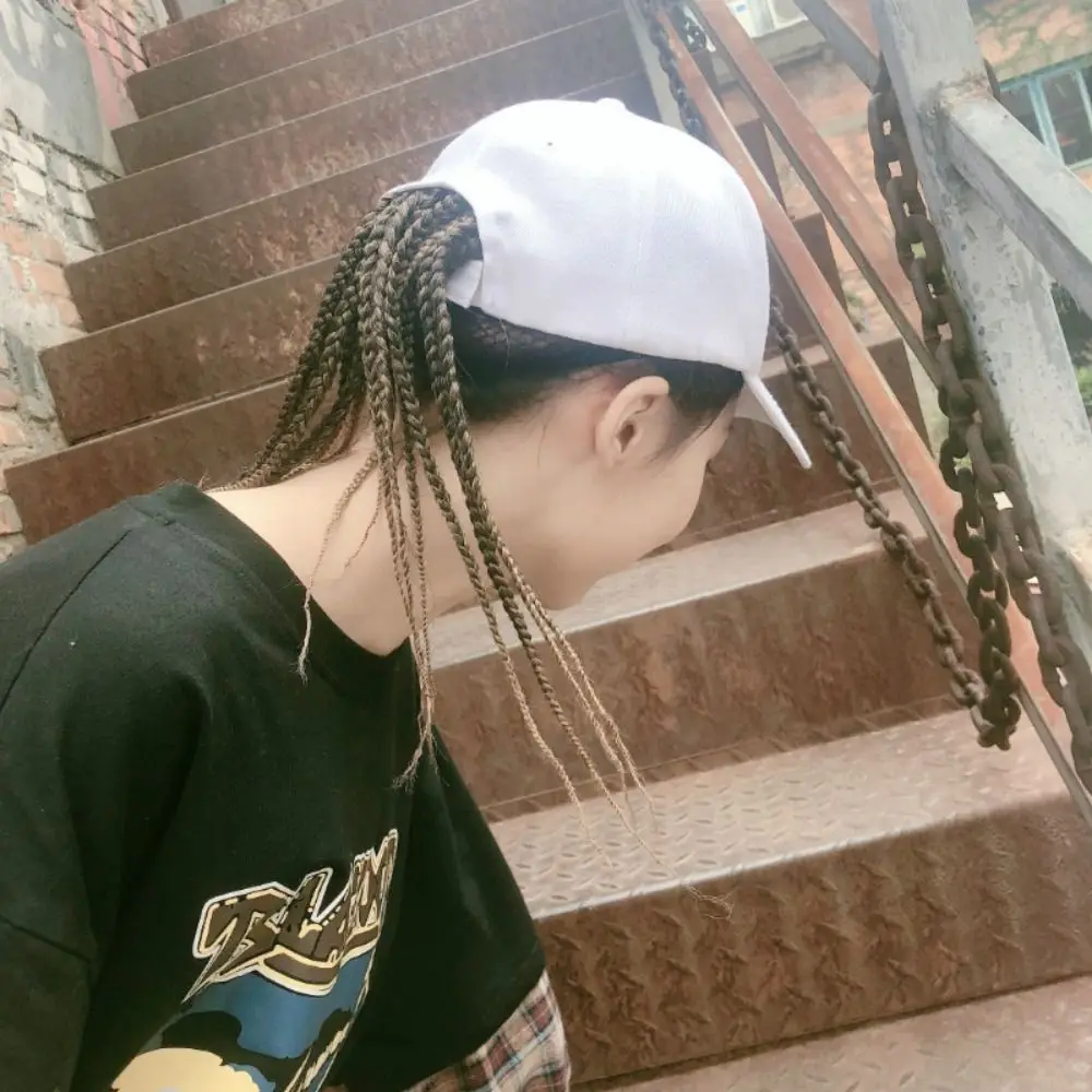 Baseball Cap Wig Hip Hop Hat Peaked Cap Synthetic Wig Wig Hair Dreadlocks Cap 35cm Dirty Hair Braid Sun Visor Hats Summer Unisex