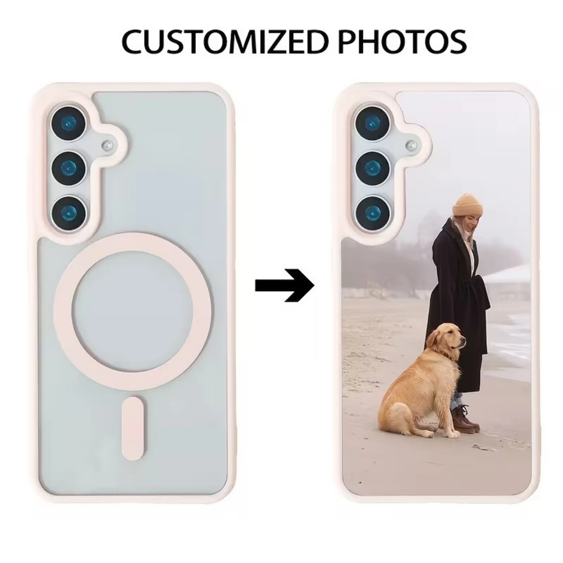Customized Personalized Daily Pet Photo DIY Case For Samsung Galaxy S26 S25 S24 S23 S22 Ultra Plus FE Silicone Magnetic Cover