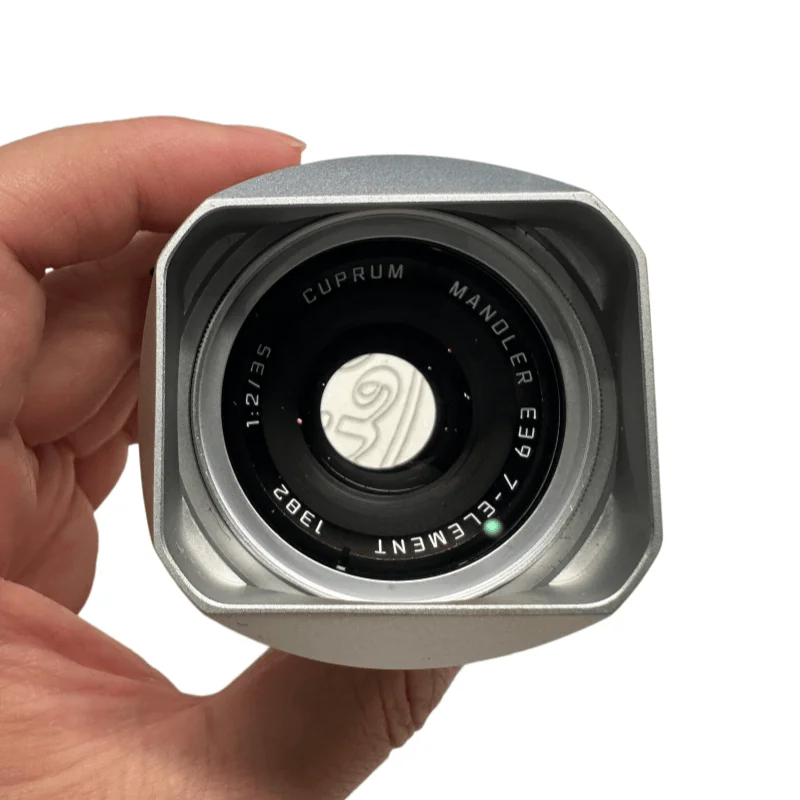 Quadratische Gegenlichtblende aus Metall mit kostenloser Metallkappe für Mandler E39 7- ELEMENT 35mm F2 Objektiv – Leica M Mount – Detail 4