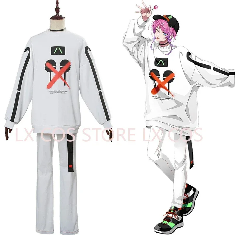 lili 123Anime 音声俳優部門ラップバトルラムダアメムラコスプレ衣装大人の衣装スポーツウェアトップパンツネックレスハロウィン