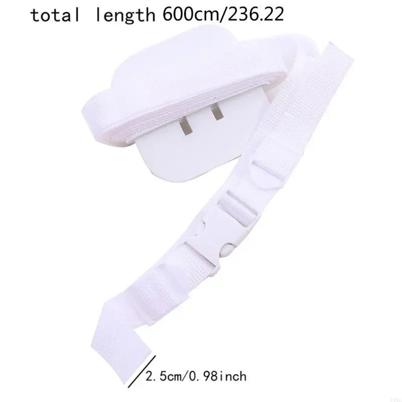 D5QA سرير بيبي حزام ثابت نونسليب سرير أطفال مضاد للتحرك تثبيت حزام سرير بيبي حزام الأمان تعديل الطول بسهولة #6