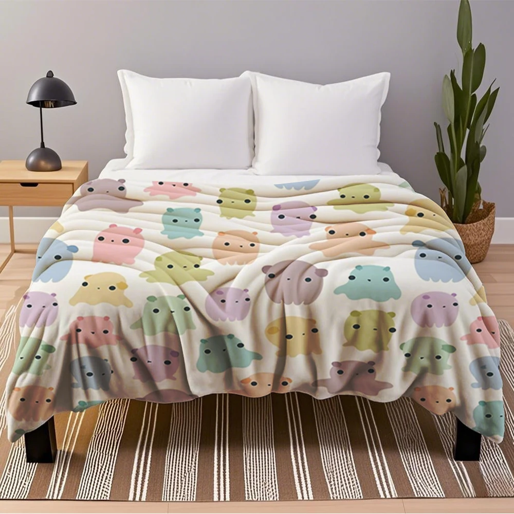 بطانية صوف متعددة الاستخدام سلسلة مألوفة Canis البوهيمي رمي رمي بطانية حبوب منع الحمل غير ذرف غير يتلاشى مقاومة البطانيات ل