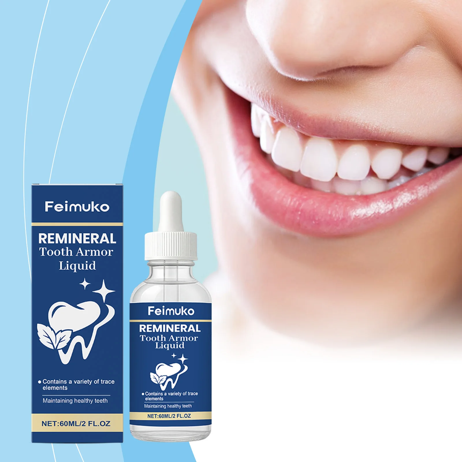 

Teeth Care Liquid - Daily Cleaning Reduce Stains Support Enamel Health Aid Tooth Mineralization & Easy Dental Maintenance