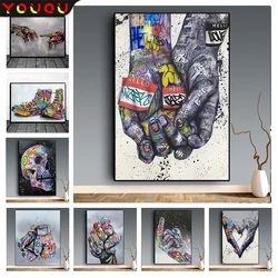 YOUQU Abstract Series DIY Diamond Painting Fist Full Diamond Diamond Hand Mosaic Embroidery Shoes Home Cool Art Decoration