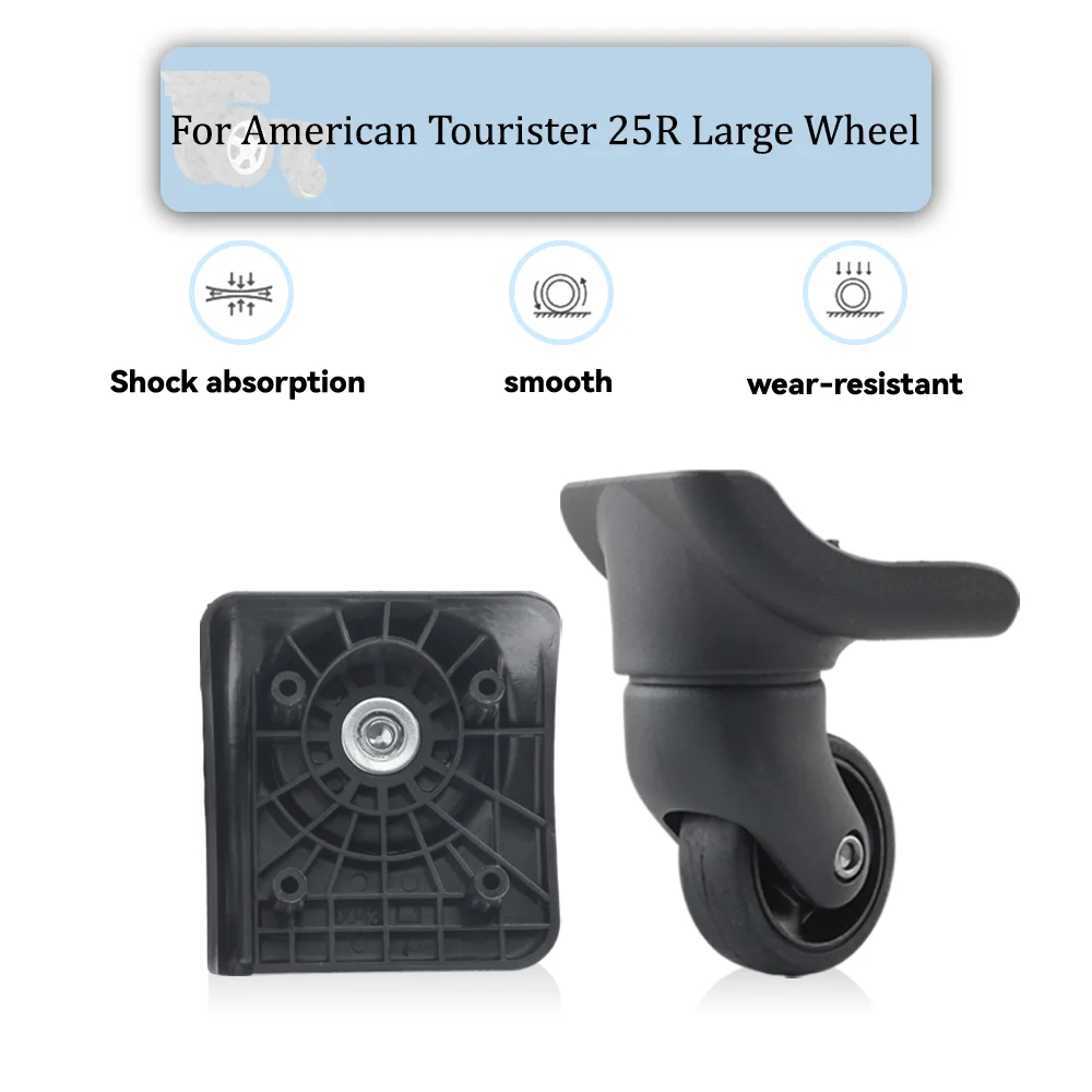 For American Tourister 25R Large Universal Wheel Black Replacement Suitcase Silent Smooth Shock Absorbing Rotating Accessories