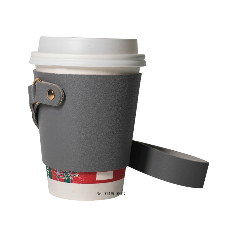 1 PCS leather tea milk drink cup bag,warter Bottle Holder For Travel,hot or iced coffee sleeve holder,drink carrier with strap
