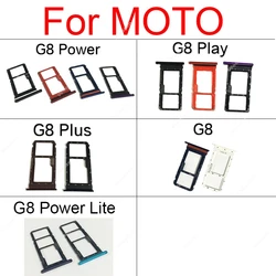Sim Card Tray Holder For Motorola Moto G8  G8 Power G8 Plus G8 Play G8 Power Lite Sim Reader Card Slot Adapter Repair Parts