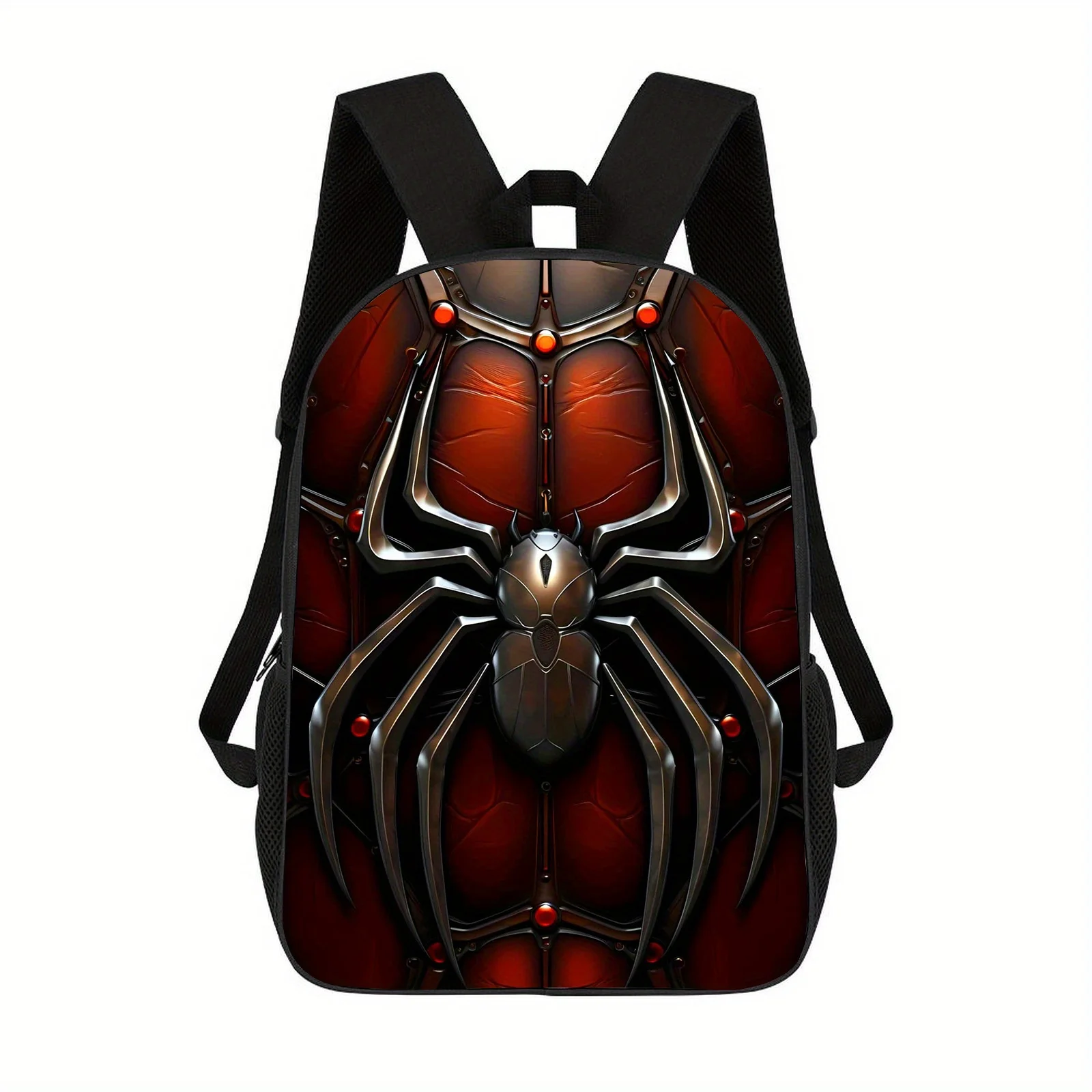 

1 Lightweight Black Unisex Printed Backpack, Printed Travel Bag - Adjustable Shoulder Strap, Unisex School Bag, Leisure