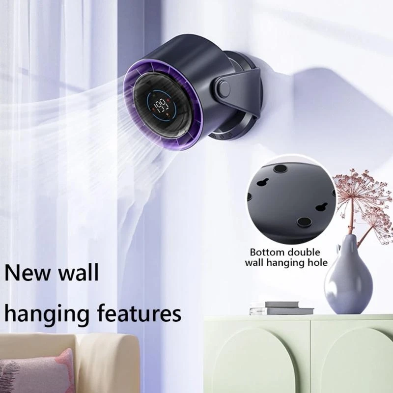 

27RB Digital Display Fan 4000mah Пластическая текстура идеально подходит для туристического офиса и в помещении