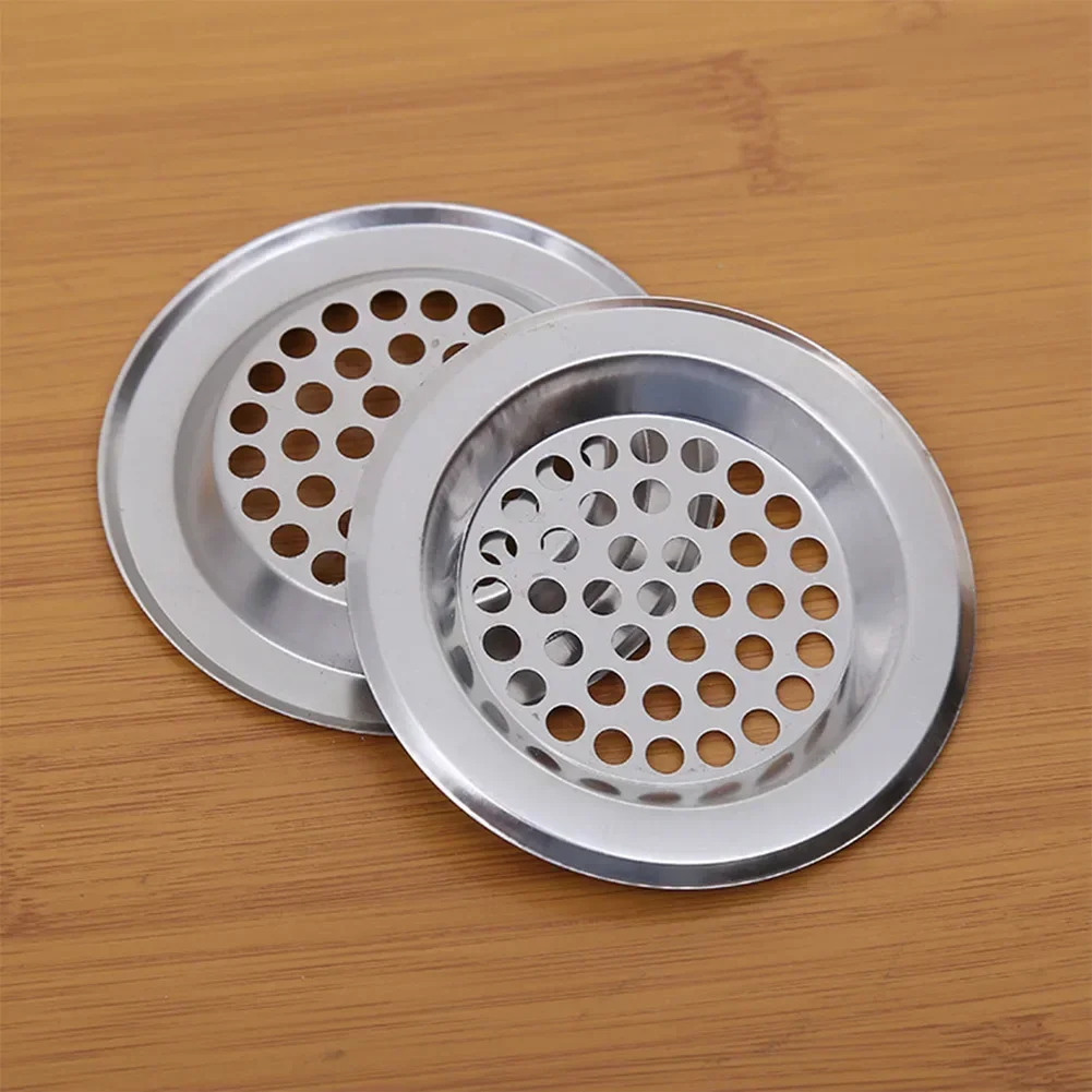 60/75mm In Diameter Stainless Steel Hair Filter Circle Vent Grille Cover Sink Strainer Stopper Mesh Sink Drain Colanders
