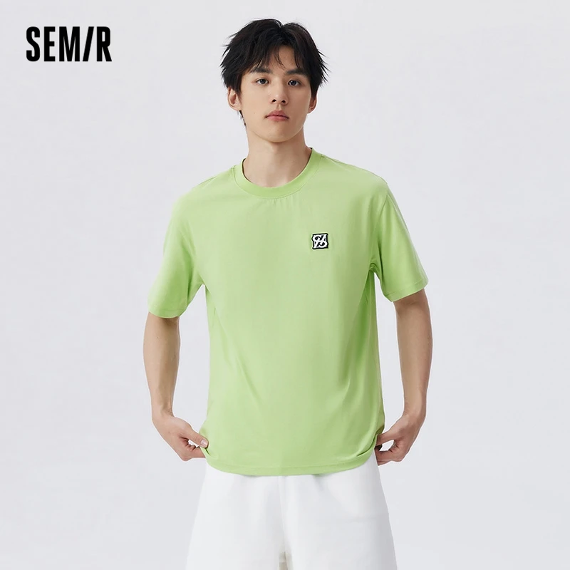 Semir Short Sleeve T Shirt Men Spring Comfortable Cotton Bottoming T Shirt Casual Basic Fashion Home Pajamas