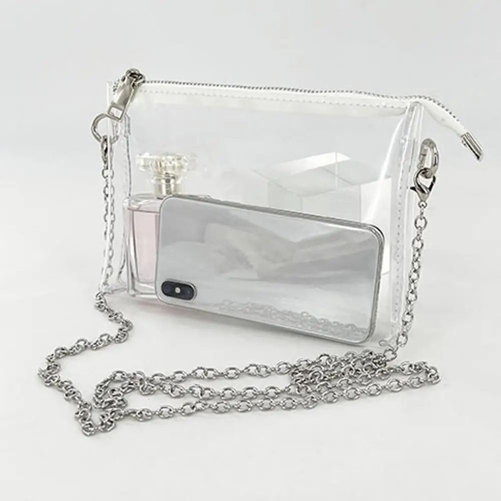 

Women Bag Multifunctional Clear Crossbody Bag Storage Bag Stadium Approved Crossbody Bag PVC Clear Bag Transparent Messenger Bag