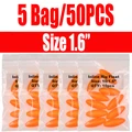 50 unidades de color naranja, talla 10