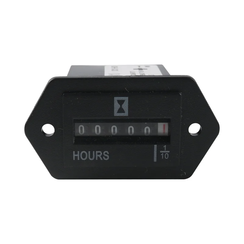 【Superdeals】10-80V Mechanical Hour Meter - Hourmeter For Engine Generator Boat Motorcross Motor Truck Tractor