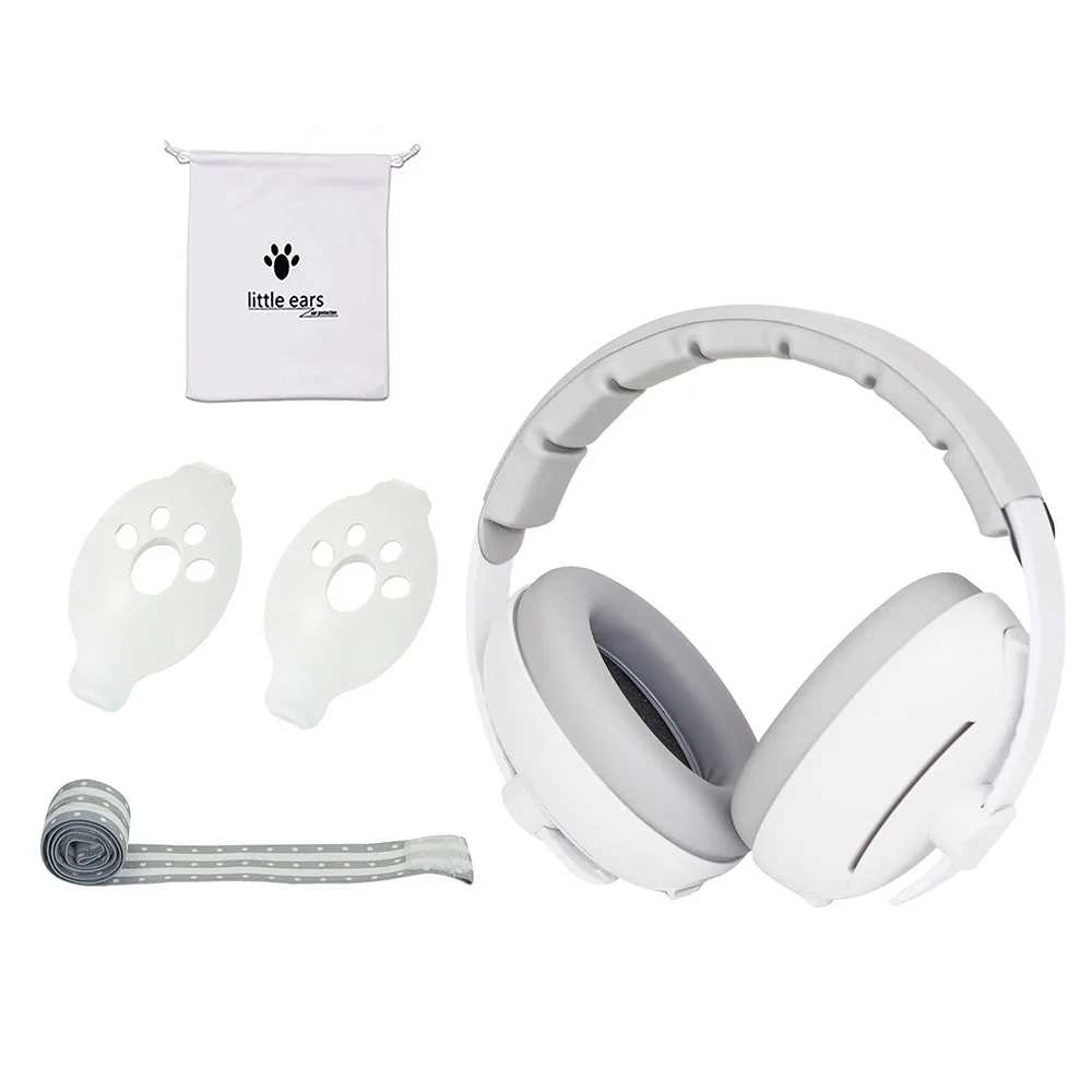 Convertible Design 2-in-1 Baby Ear Muffs Adjustable Band Comfortable Toddler Noise Reduction Earmuffs with Storage Bag