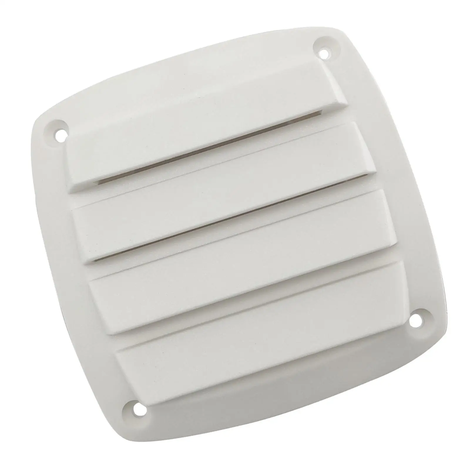 Air Hose thru Vent 5 inch Louvered Grille Cover White for Boat Blinds Vents
