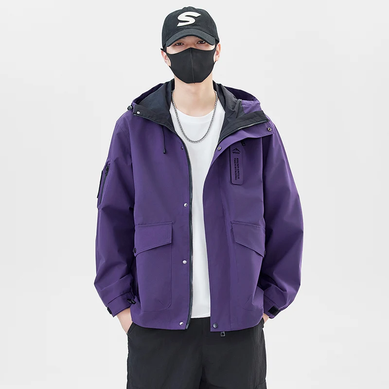 

Новая мужская модная свободная толстовка-куртка 2025 года, повседневная универсальная верхняя одежда для весны и осени, молодежная уличная куртка стандартной длины