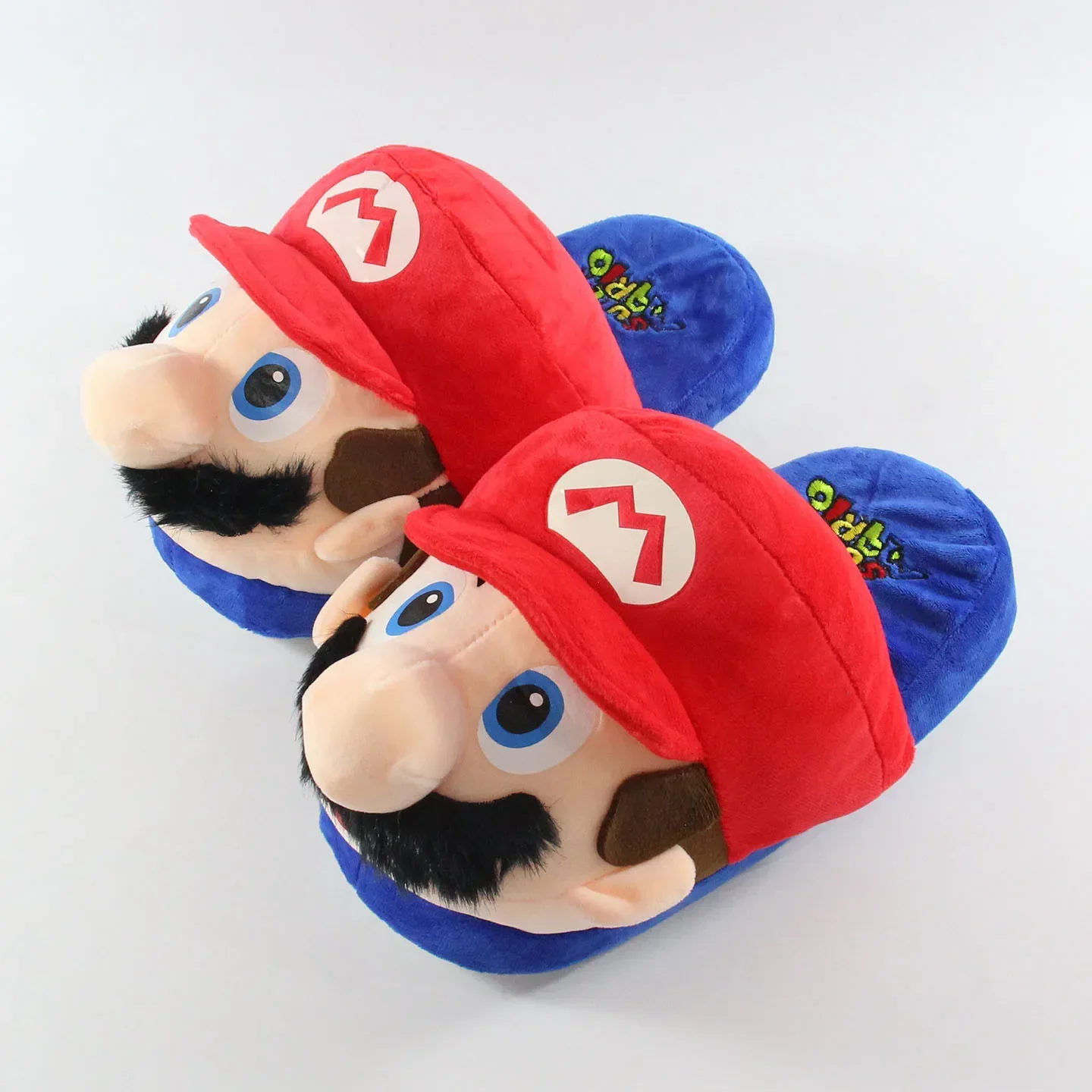 Super Mario Bro Plush Slippers Anime Cartoon Cotton Home Shoes Winter Warm Adult Children Non-Slip Thicken Fashion Cute Slipper