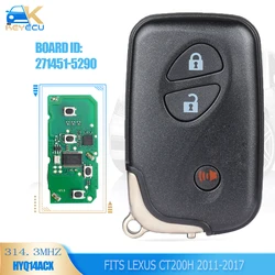 KEYECU 271451-5290 Smart Remote Key 314.3MHz / 433MHz Fob for 2012 2013 2014 2015 2016 2017 Lexus CT200H