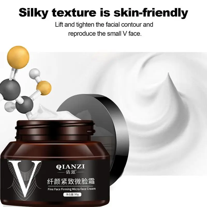 Firming Face-lift Slimming Cream 30g V-Shape Slimming Removal Masseter Muscle Double Chin Face Fat Burning Anti-Wrinkle Products