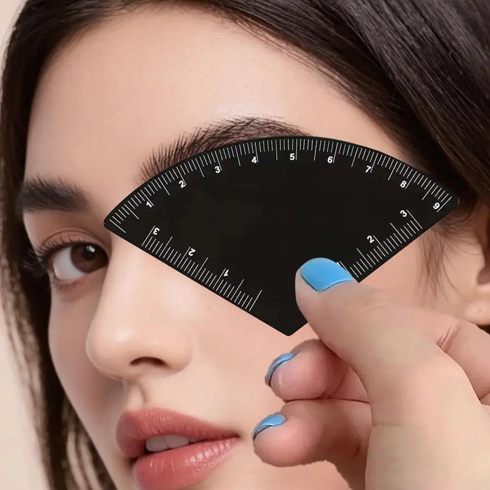 2Pcs Fast Drawing Eyebrow Design Ruler Microblading Mapping Shaping Template Tool Permanent Eyebrow Makeup Drawing Guide Ruler