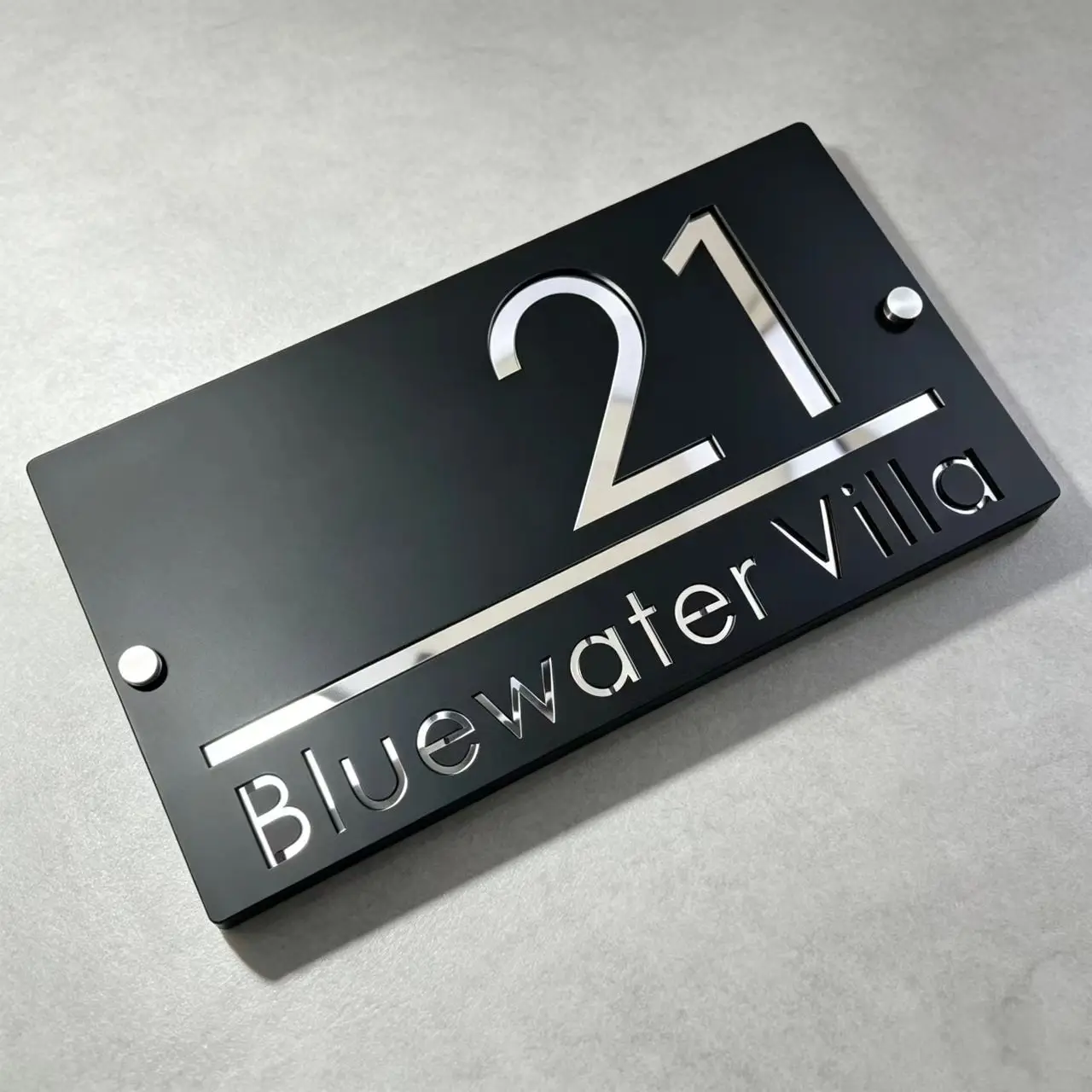 Custom Acrylic Laser-Cut Signs, Outdoor House Numbers