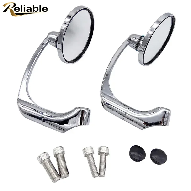 1Pair 8/10MM Universal Retro Rearview Motorcycle Rear View Mirror Moto Side Mirrors Handlebar Mirror For Scooter Cruiser&Chopper