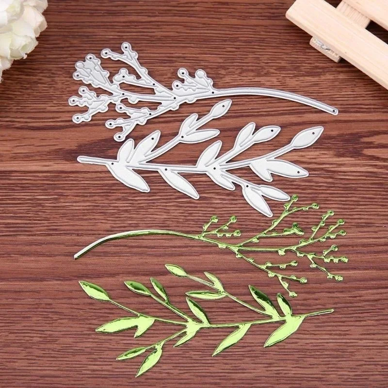 2pcs/set Branches DIY Metal Cutting Dies Scrapbooking Album Photo Decorative Embossing Crafts Paper Card