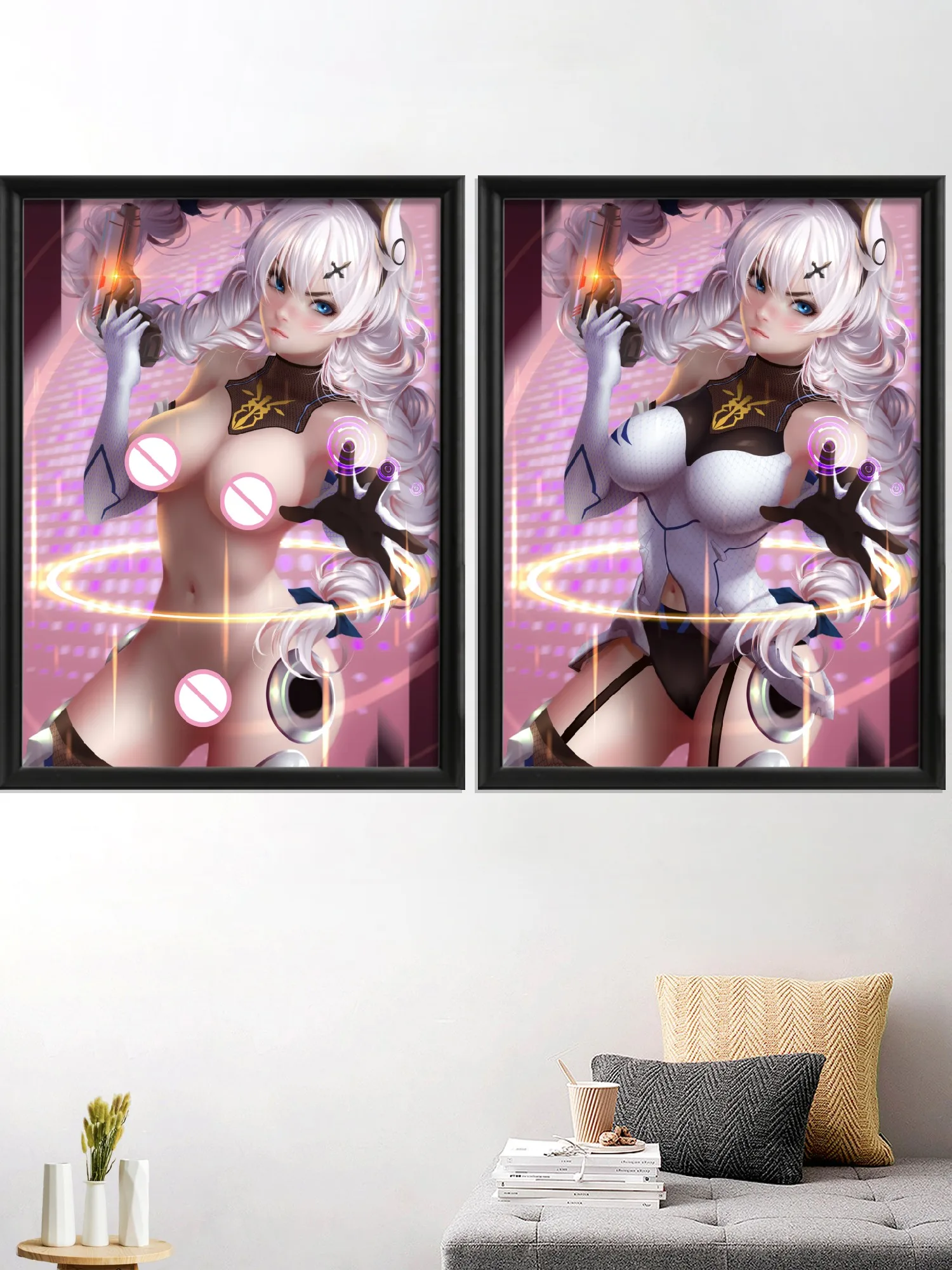 Anime Art-Poster for Decoration, Kiana Cartoon, Honkai Impact, Himeko, Sexy Nude Girl, Prints, Picture, Wall Decor, Living Room