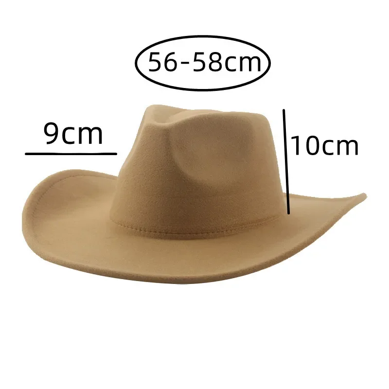 Cowboy Hat Hats for Women Man Hat Solid Panama Wide Brim Casual Western Cowgirls Khaki Black Jazz Caps Sombrero Hombre Sombreros