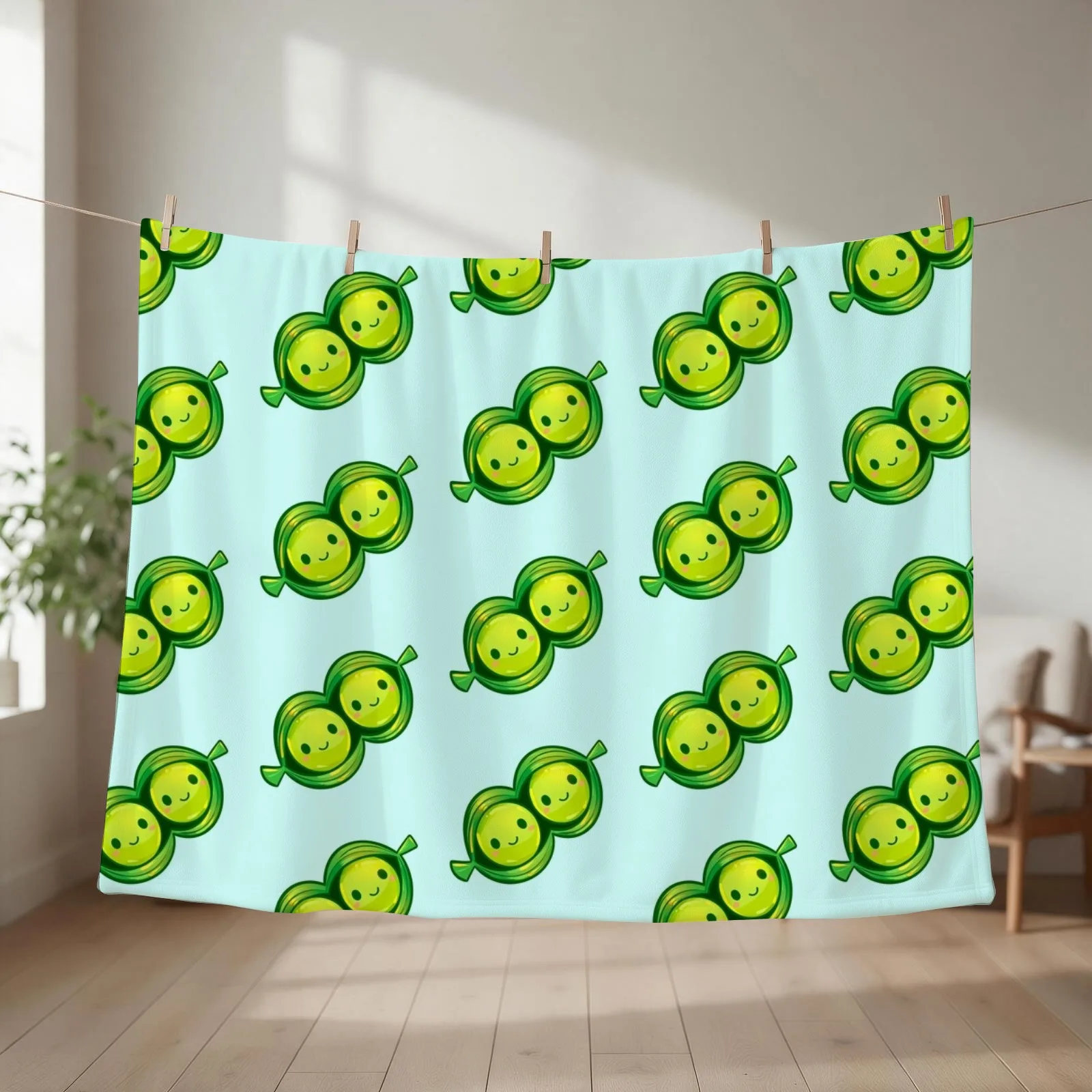 Peas in a Pod Buddies Throw Blanket couch cozy soft plush fuzzy picnic outdoor blanket