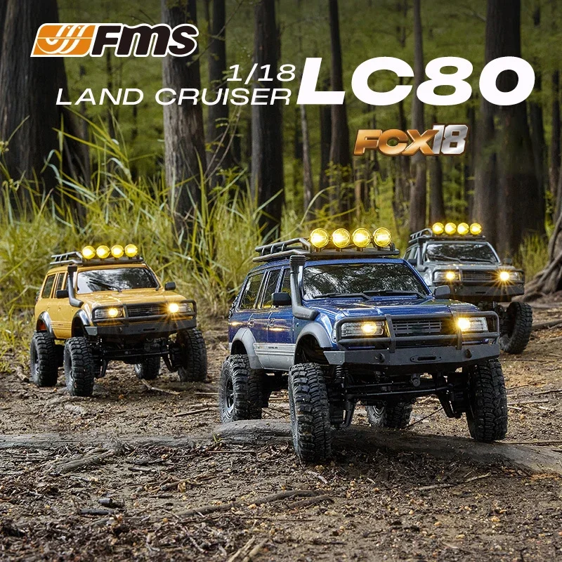 FMS 1/18 Remote Control Car Lc80 Fcx Series RTR New Electronic Four-wheel Drive Climbing Off-road Model Boy Toy Car