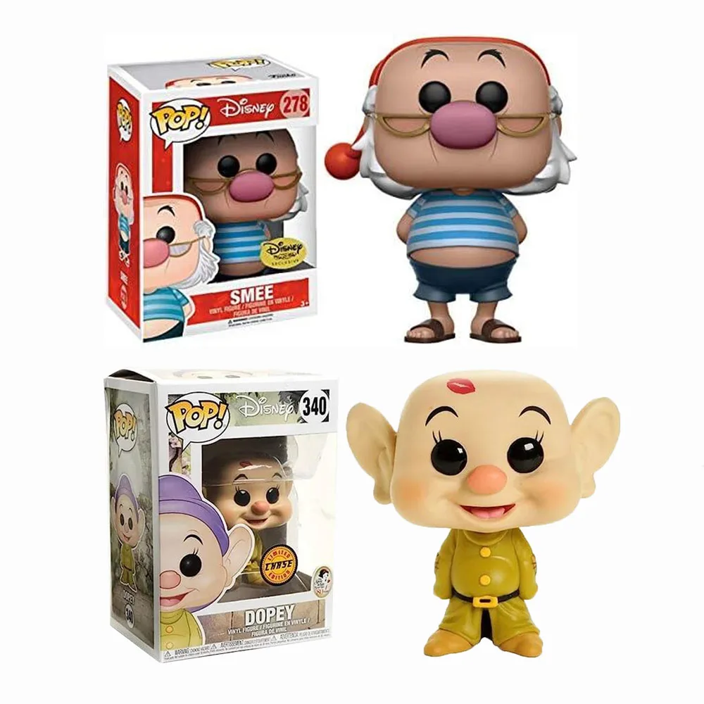 Funko Pop Disney Белоснежка и семь карликов Smee #278 Dopey #340 виниловые фигурки героев куклы игрушки подарок для детей