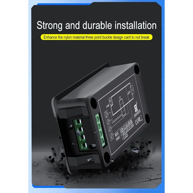 A73P-Peacefair PZEM-022 Digital Electronic Meter 6In1 Color LED Screen Single Phase Energy Meter Voltmeter Kwh Meter+Open CT