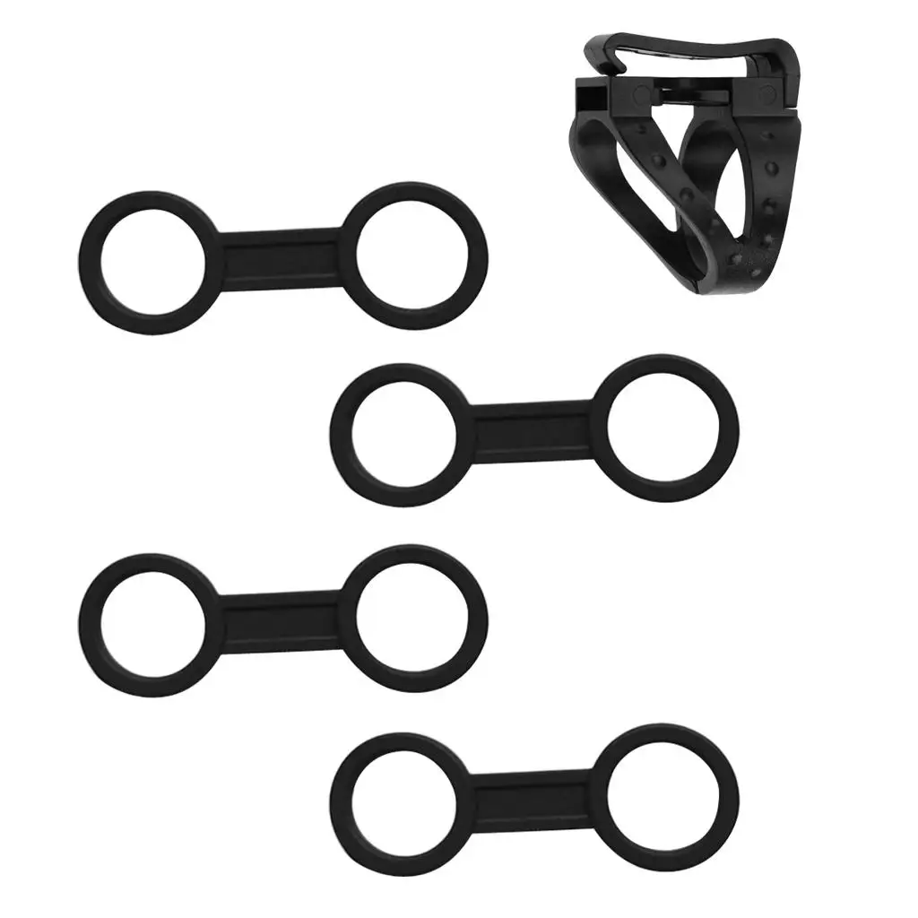 4 adet Şnorkel Kaleci Kauçuk + 1x Plastik Ayrılabilir Klip Tutucu Tüplü Dalış Şnorkel Dişli Yedek aksesuar Kiti