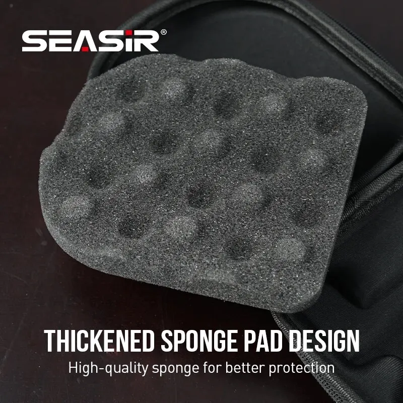 SEASIR Commando Carbon Fiber Pattern Baitcasting Fishing Reel Bag Eva Waterproof Pouch Case Cover