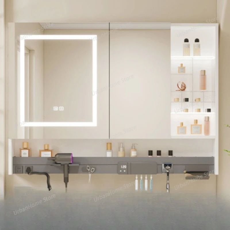 

Multi Functional Bathroom Mirror Lighting Defogging Cream Style Bathroom Mirror Luxury Nordic Furniture Muebles De Baño Ls50ysj