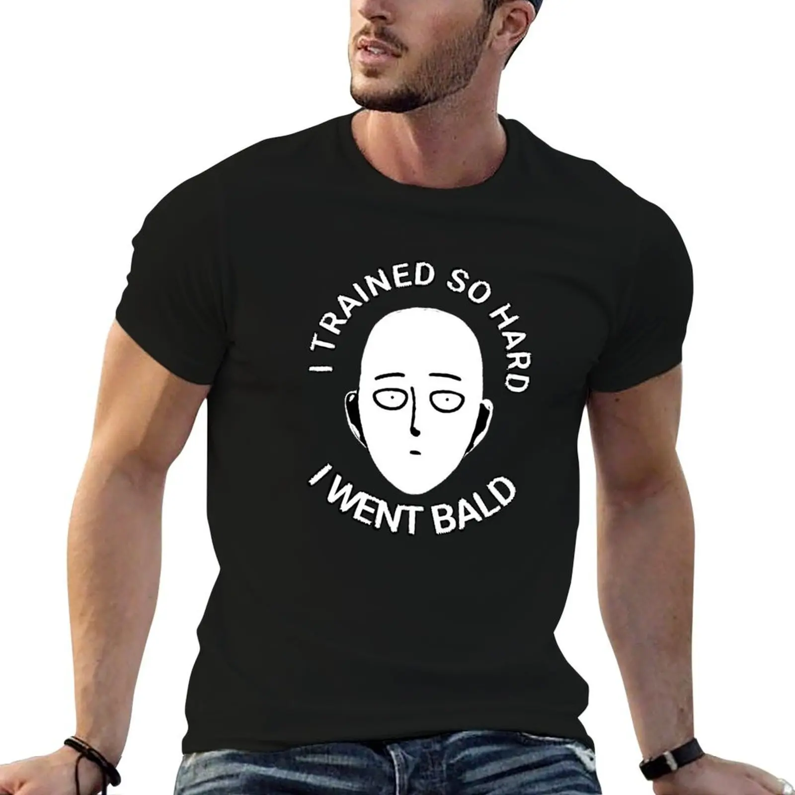 

I went bald T-Shirt cotton t shirts high quality man t shirt designer t shirts with prints T-shirt