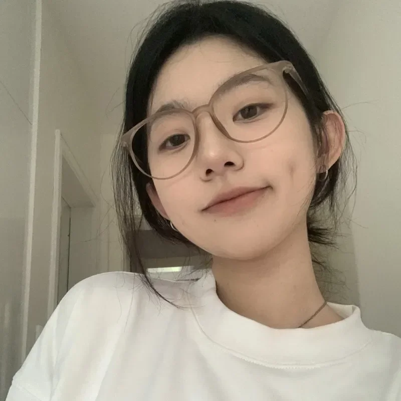 Ultra Light Myopia Glasses Frosted Large Frame Anti Blue Light Myopia Glasses 0 To -4.0 Resin Eyeglass Lenses