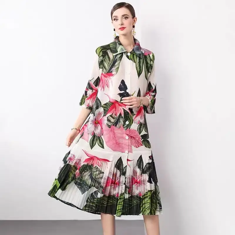 

2025 Elegant Bodycon Party Vestido Women Floral Velvet Warm Midi Pleated Dress Autumn Winter Korean Vintage Casual Elastic Dress