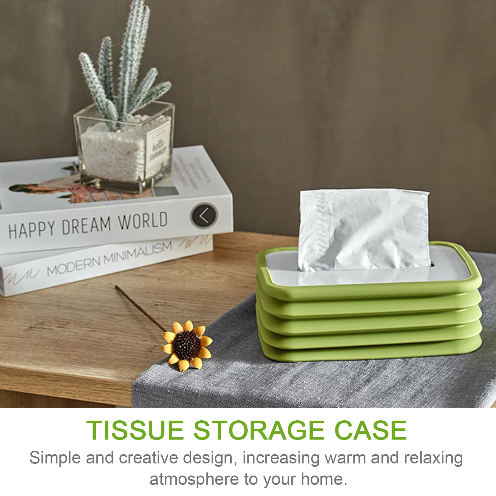 

Storage Box Anti- Office Towel Dispenser Plastic Tissues Cube Boxes Holder