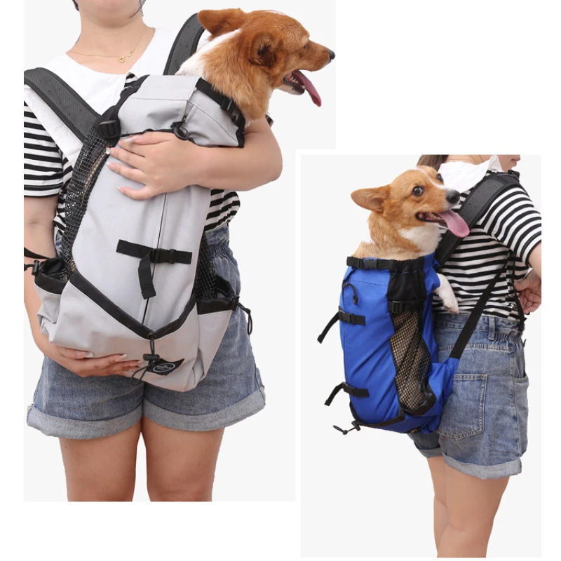 Dog Backpack Breathable Dog Bag Outdoor  Travel Bags Reflective Carrier Backpack French Bulldog Dog Accessories Pet Supplies