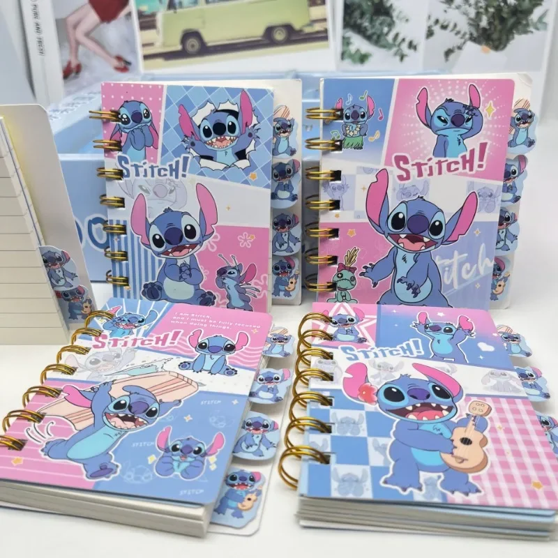 Cute Disney Stitch Notebook Cartoon Anime Portable Stitch Coil Book Kawaii Diary Fashion Stationery Office School Supplies Gifts