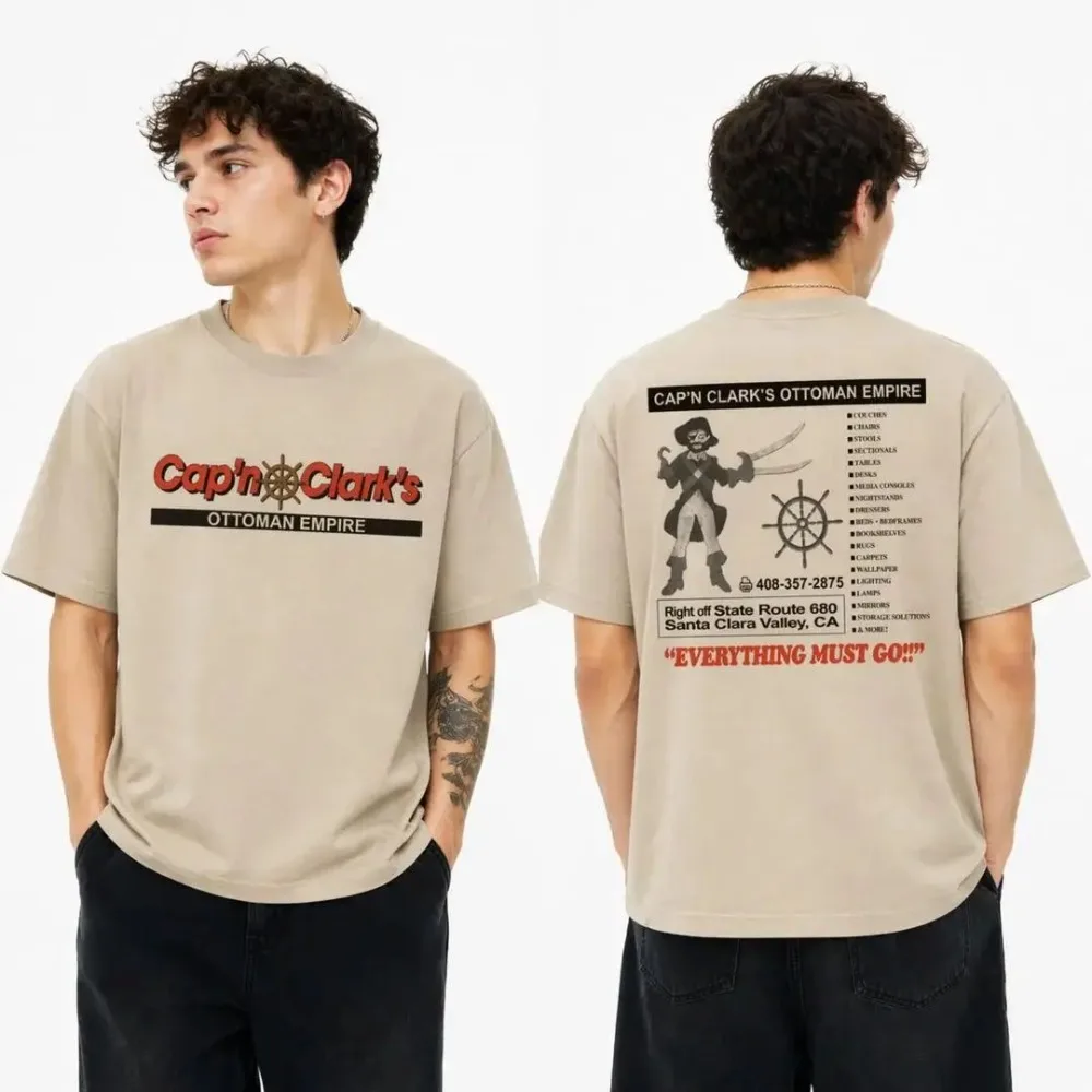 Backrooms Movie T-shirt Chiwetel Ejiofor Cap'n Clark's Ottoman Empire Shirt Summer Men's Women's T-Shirt Y2k Casual Tee Unisex