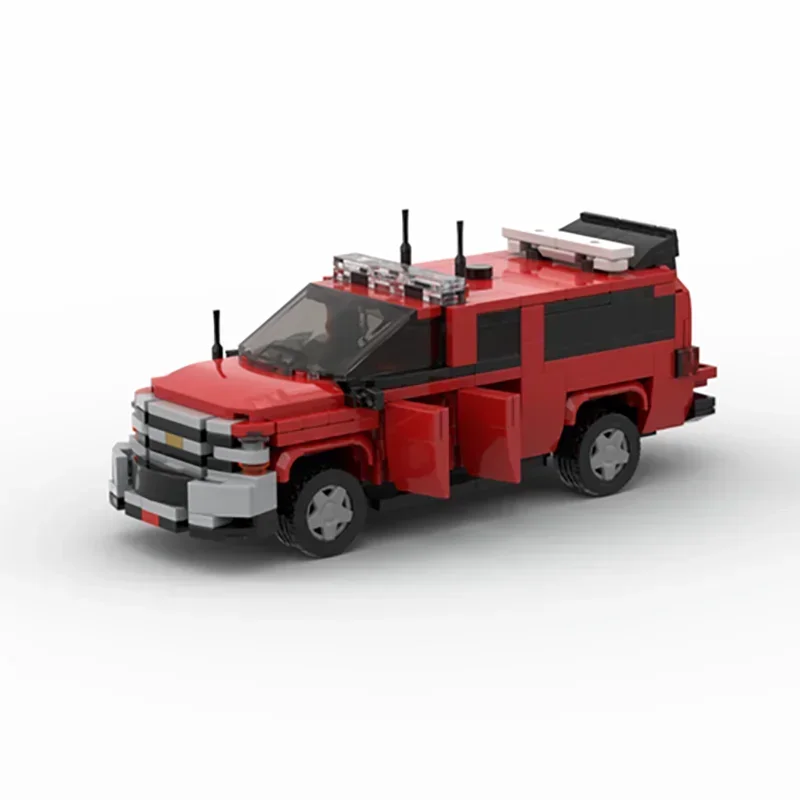 City Vehicle Model Moc Building Bricks New York Fire Brigade Battalion 46 Technology Blocks Gift Christmas Toy DIY Sets Assembly