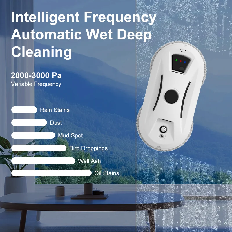 Household window automatic water spray cleaning robot vacuum cleaner remote control electric window wiper household glass wiper