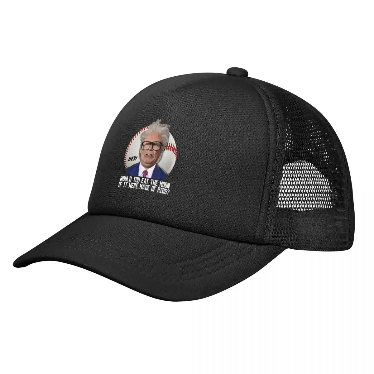 Harry Caray Would You Eat The Moon Mesh Baseball Caps Snapback Fashion Baseball Hats Breathable Casual Casquette Outdoor Unisex