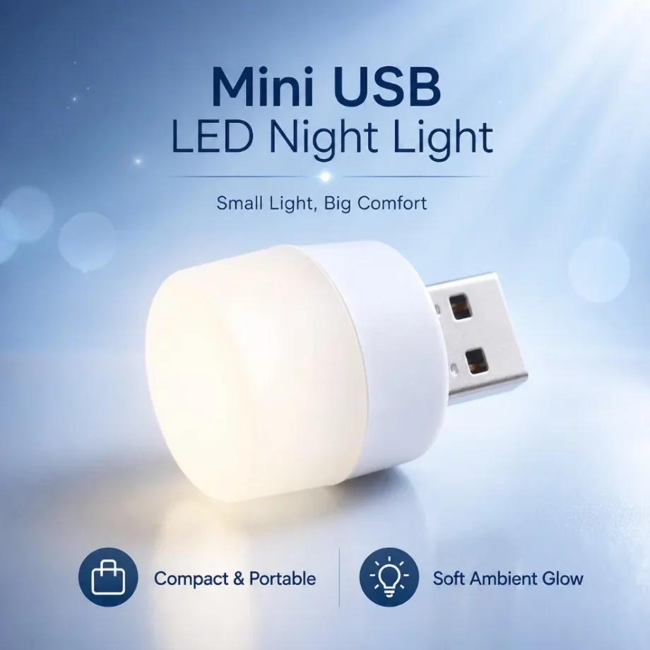 10-100pcs Portable Plug‑in Mini USB LED Night Light Multi Colour Round Eye‑Caring Reading Lamp for Bedroom Study Lighting